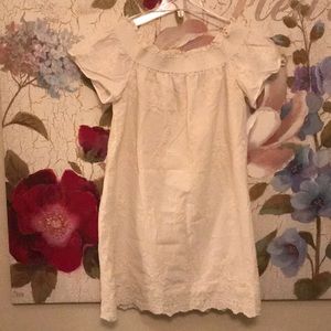 Off the shoulder cream dress